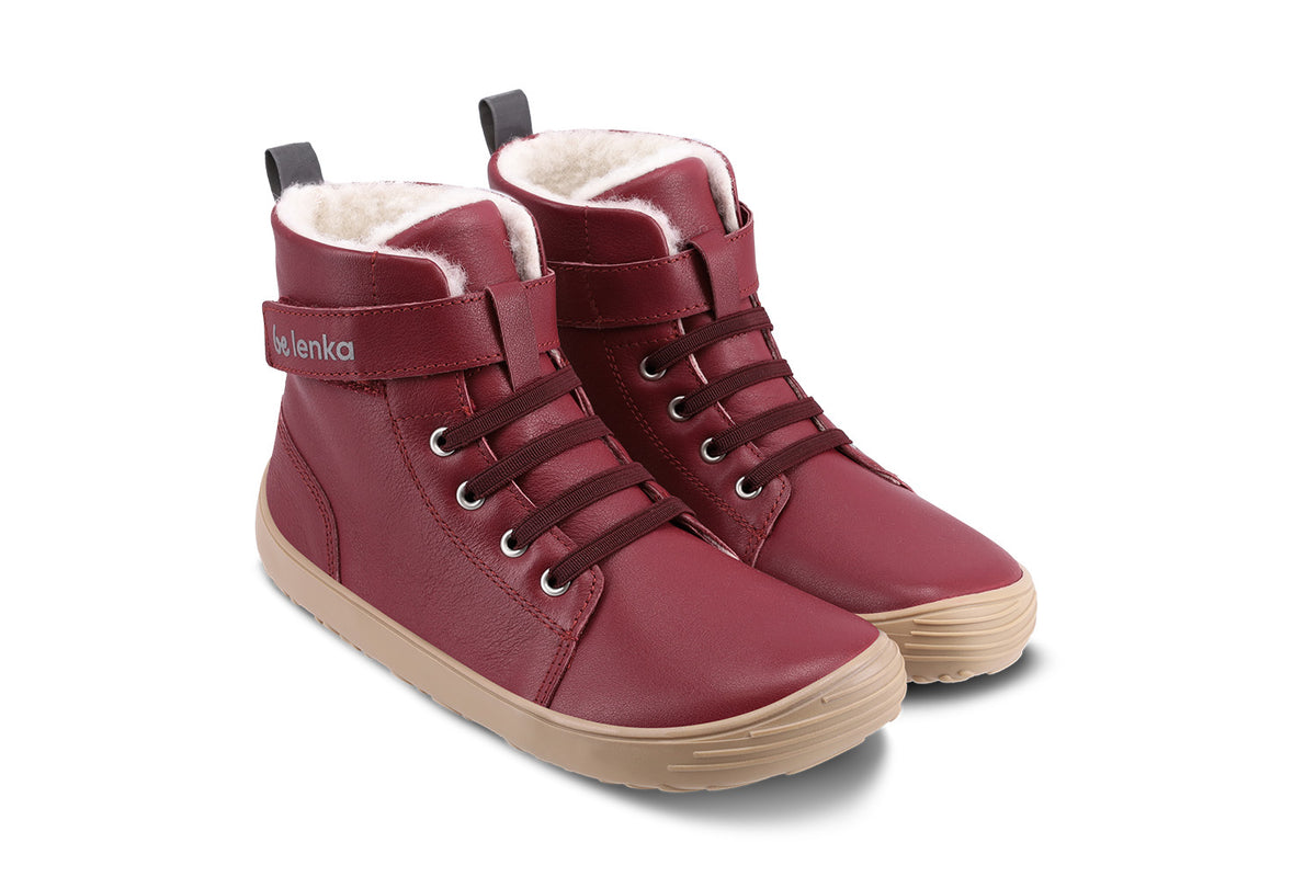 Winter Kids Barefoot Be Lenka Winter Kids - Dark Cherry Red 2 OzBarefoot Australia